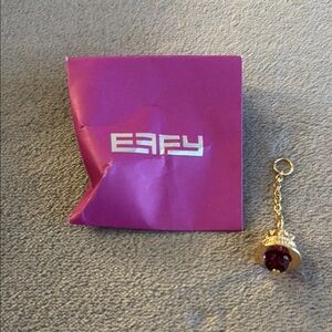 Effy Gold Keychain with Purple/maroon Gem